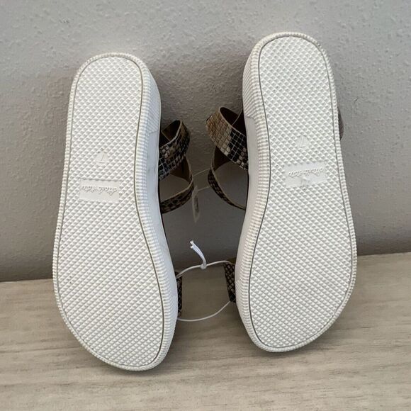ALTAR’D STATE WOMENS Sz 7 TORRI SNAKE SKIN SLIP ON STRAPPY SANDALS NEW - Picture 8 of 8